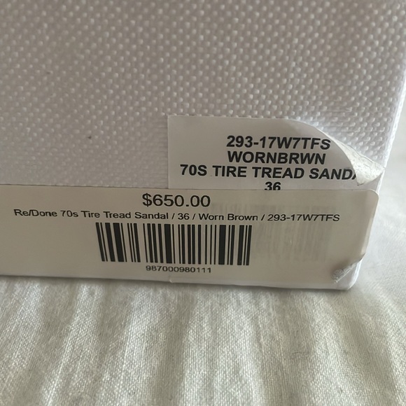 NWT Re/done Sandals brown 36/6 - Picture 8 of 8